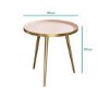 Gold & Pink Small Round Side Table - Kaisa