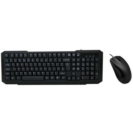 CiT Wired Keyboard and Mouse Desktop Kit USB Plug & Play Retail