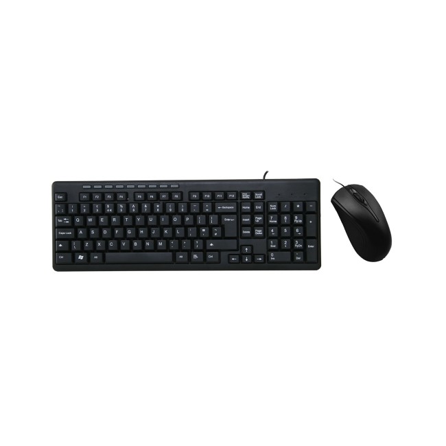 Wired Keyboard & Mouse Combo Set Black
