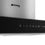 Smeg 90cm Island Cooker Hood - Stainless Steel with Black Glass