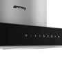 Smeg 90cm Island Cooker Hood - Stainless Steel with Black Glass