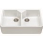 Double Bowl White Ceramic Kitchen Sink - CDA