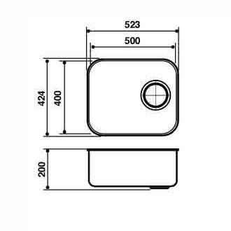 Single Bowl Undermount Chrome Stainless Steel Kitchen Sink - CDA