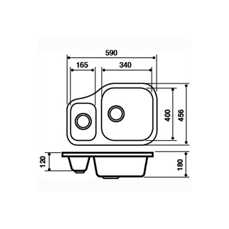 CDA 1.5 Bowl Stainless Steel Chrome Kitchen Sink