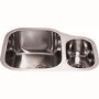 1.5 Bowl Chrome Stainless Steel Kitchen Sink - CDA