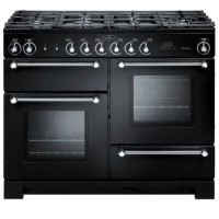 Rangemaster Kitchener 110cm Dual Fuel Range Cooker - Black