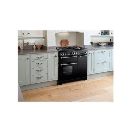 Rangemaster Kitchener 110cm Dual Fuel Range Cooker - Black