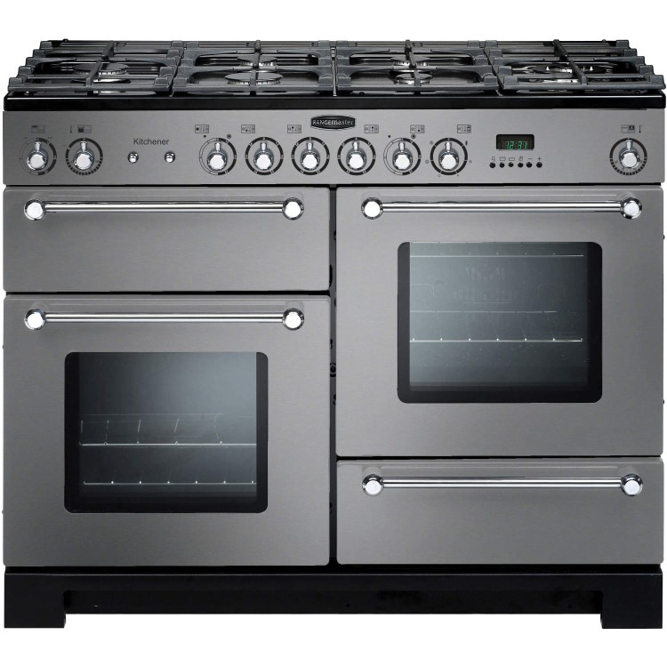 Refurbished Rangemaster Kitchener KCH110DFFSSC 110cm Dual Fuel Range Cooker