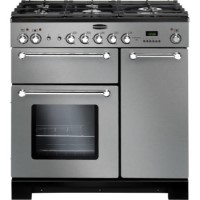 Rangemaster Kitchener 90cm Dual Fuel Range Cooker - Stainless Steel Rangemaster Kitchener 90cm Dual Fuel Range Cooker - Stainless Steel