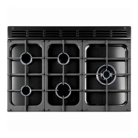 Rangemaster Kitchener 90cm Gas Range Cooker - Stainless Steel