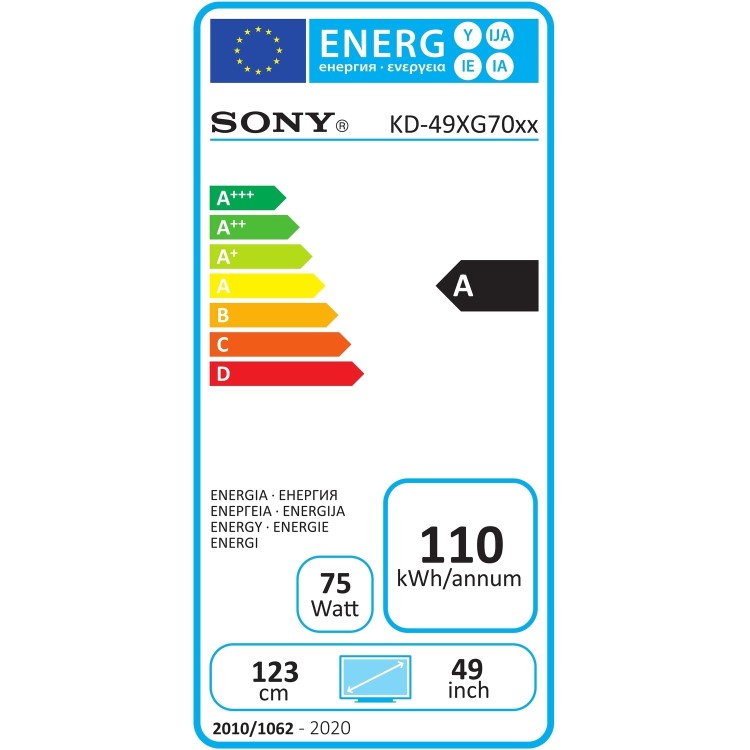 Sony BRAVIA KD49XG7003 49" 4K Ultra HD Smart HDR LED TV