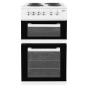 KD531AW Beko KD531AW 50 cm Twin Cavity Electric Cooker with Sealed Plate Hob - White