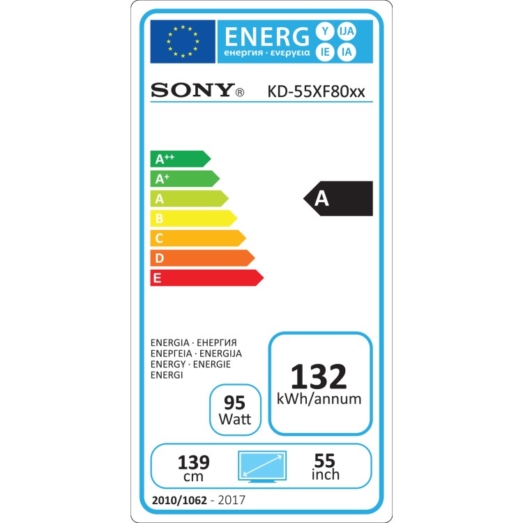 Sony Bravia KD55XF8096 55" 4K Ultra HD HDR LED Android Smart TV with 5 Year warranty