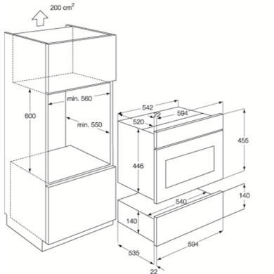 Ex-display AEG Push-pull 14cm Warming Drawer