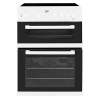 Refurbished Beko KDC611W 60cm Double Oven Electric Cooker White