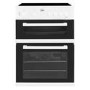 Refurbished Beko KDC611W 60cm Double Oven Electric Cooker White