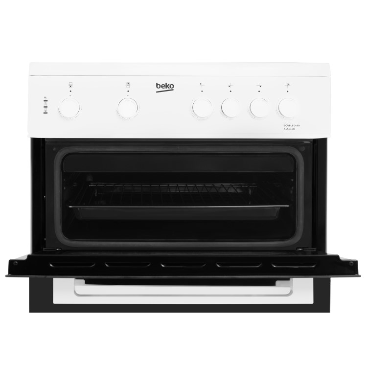 Refurbished Beko KDC611W 60cm Double Oven Electric Cooker White