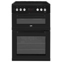 A2/KDC653K Refurbished Beko KDC653K 60cm Double Oven Electric Cooker With Ceramic Hob Black