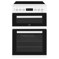 Refurbished Beko KDC653W 60cm Double Oven Electric Cooker White