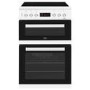 Beko 60cm Double Oven Electric Cooker - White