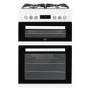 Refurbished Beko KDDF653W 60cm Double Oven Dual Fuel Cooker White