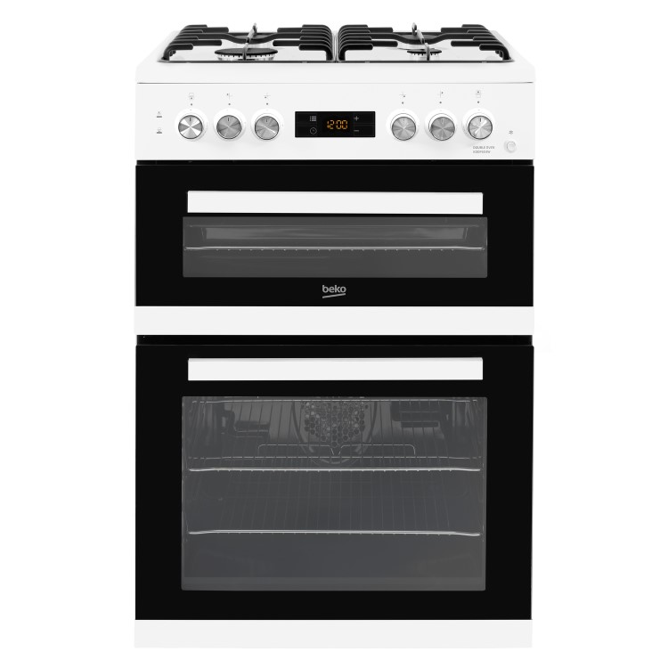 Refurbished Beko KDDF653W 60cm Double Oven Dual Fuel Cooker White