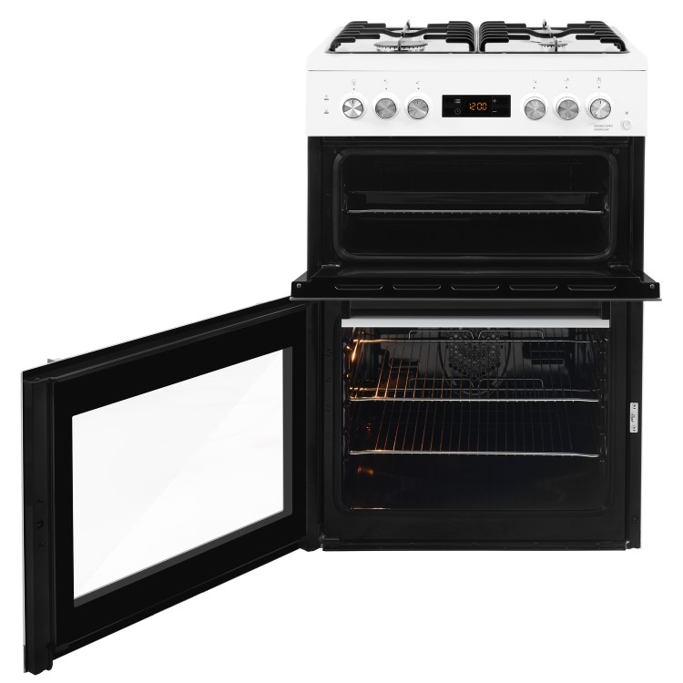 Refurbished Beko KDDF653W 60cm Double Oven Dual Fuel Cooker White
