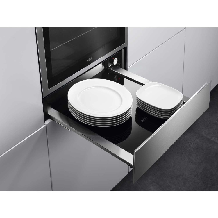 AEG 14cm High Warming Drawer - Stainless Steel