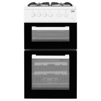 Beko 50cm Twin Cavity Gas Cooker - White