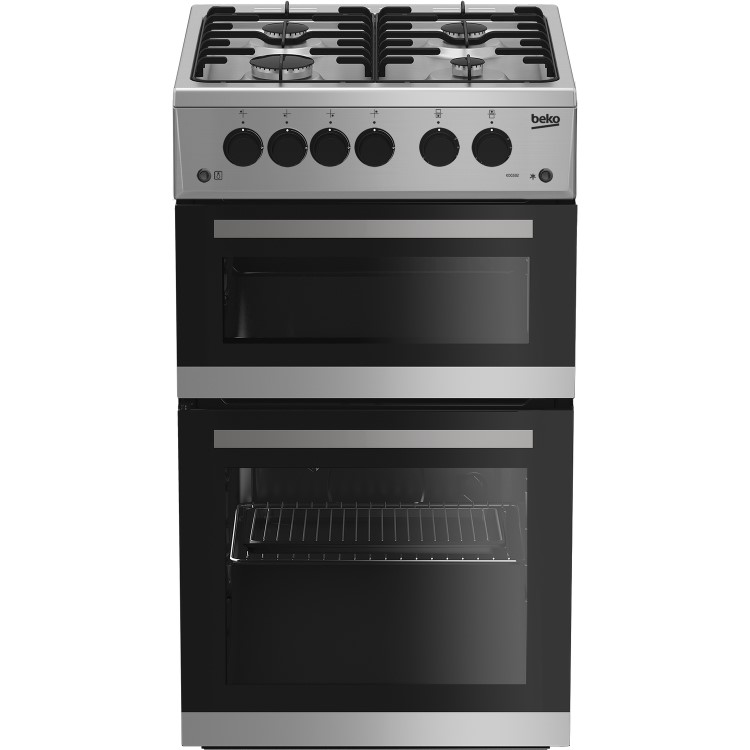 Refurbished Beko KDG582S 50cm Twin Cavity Gas Cooker Silver