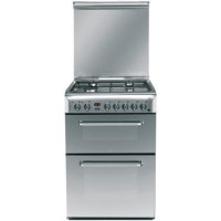 Refurbished Indesit KDP60SE 60cm Double Oven Dual Fuel Cooker Stainless Steel