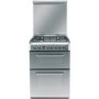 Refurbished Indesit KDP60SE 60cm Double Oven Dual Fuel Cooker Stainless Steel
