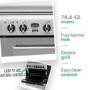 Refurbished Indesit KDP60SE 60cm Double Oven Dual Fuel Cooker Stainless Steel