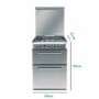 Refurbished Indesit KDP60SE 60cm Double Oven Dual Fuel Cooker Stainless Steel