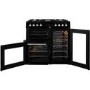 Beko 90cm Dual Fuel Double Oven Range Cooker - Black