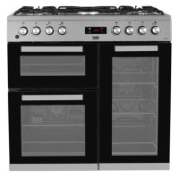 Refurbished Beko KDVF90X 90cm Dual Fuel Range Cooker Stainless Steel