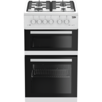 Beko KDVG592W 50cm Double Oven Gas Cooker - White