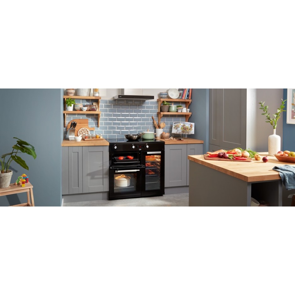 Beko 90cm Electric Range Cooker with Induction Hob Black BuyItDirect.ie