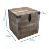 Limewash Wooden Storage Side Table - Industrial - Kelby