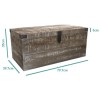 Limewash Wooden Storage Coffee Table Trunk - Industrial - Kelby