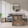 Limewash Wooden Storage Coffee Table Trunk - Industrial - Kelby