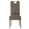 GRADE A1 - Kensington Pair of Faux Leather Mocha Dining Chair