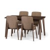 Extendable Walnut Finish Dining Table - Seats 6 - Julian Bowen Kensington