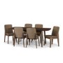 Extendable Walnut Finish Dining Table - Seats 6 - Julian Bowen Kensington