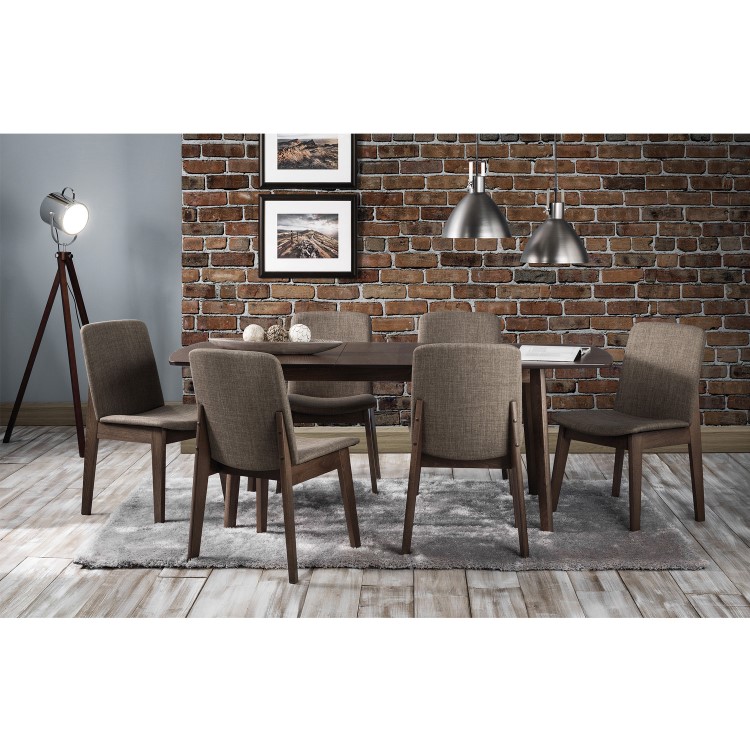 Extendable Walnut Finish Dining Table - Seats 6 - Julian Bowen Kensington