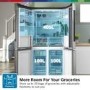 Refurbished Bosch Series 4 KFN96VPEAG 605 Litre Frost Free American Fridge Freezer Stainless Steel