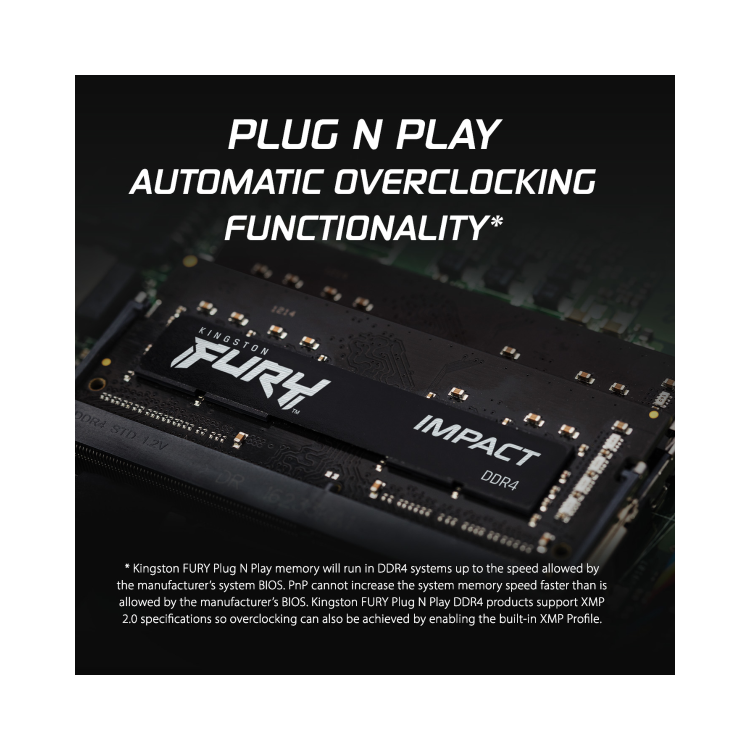 Kingston FURY Impact 32GB (2x16GB) SO-DIMM 3200MHz DDR4 Laptop Memory