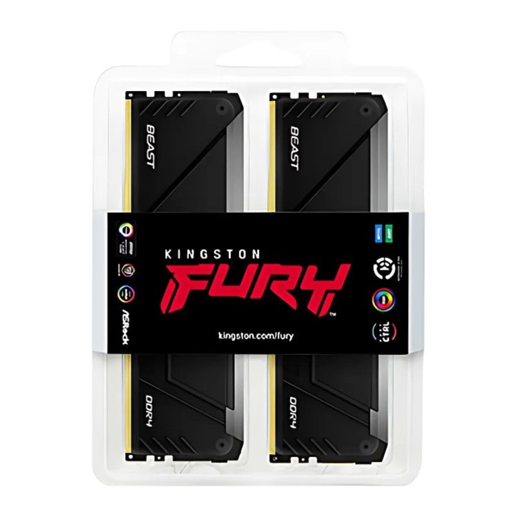 Kingston FURY Beast RGB 64GB (4x16GB) DIMM 3600MT/s DDR4 Desktop Memory