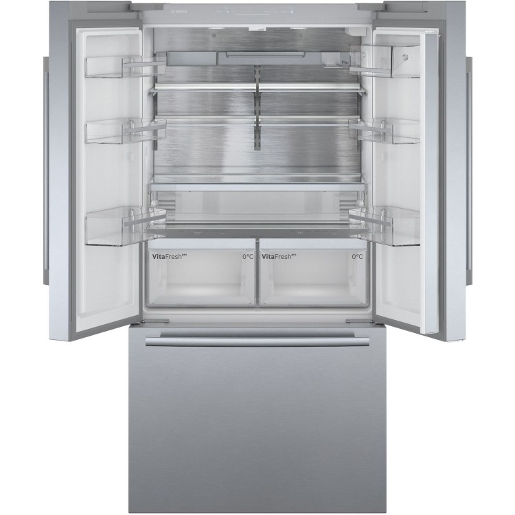 Refurbished Bosch Series 8 KFF96PIEP Freestanding 573 Litre American Frost Free Fridge Freezer Stainless Steel