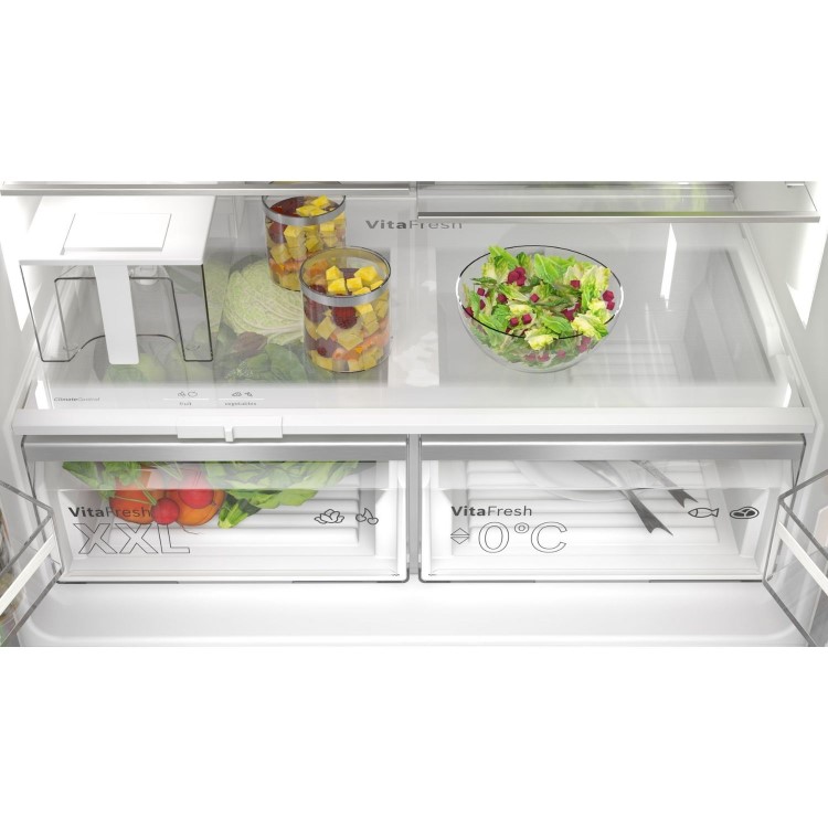 Bosch Series 6 574 Litre Four Door Freestanding Fridge Freezer - Brushed Steel